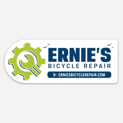 Ernie's Bicycle Repair Logo Sticker - Website